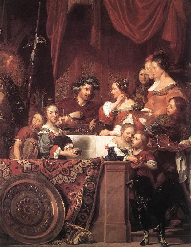 BRAY, Jan de The de Bray Family (The Banquet of Antony and Cleopatra) dg Germany oil painting art